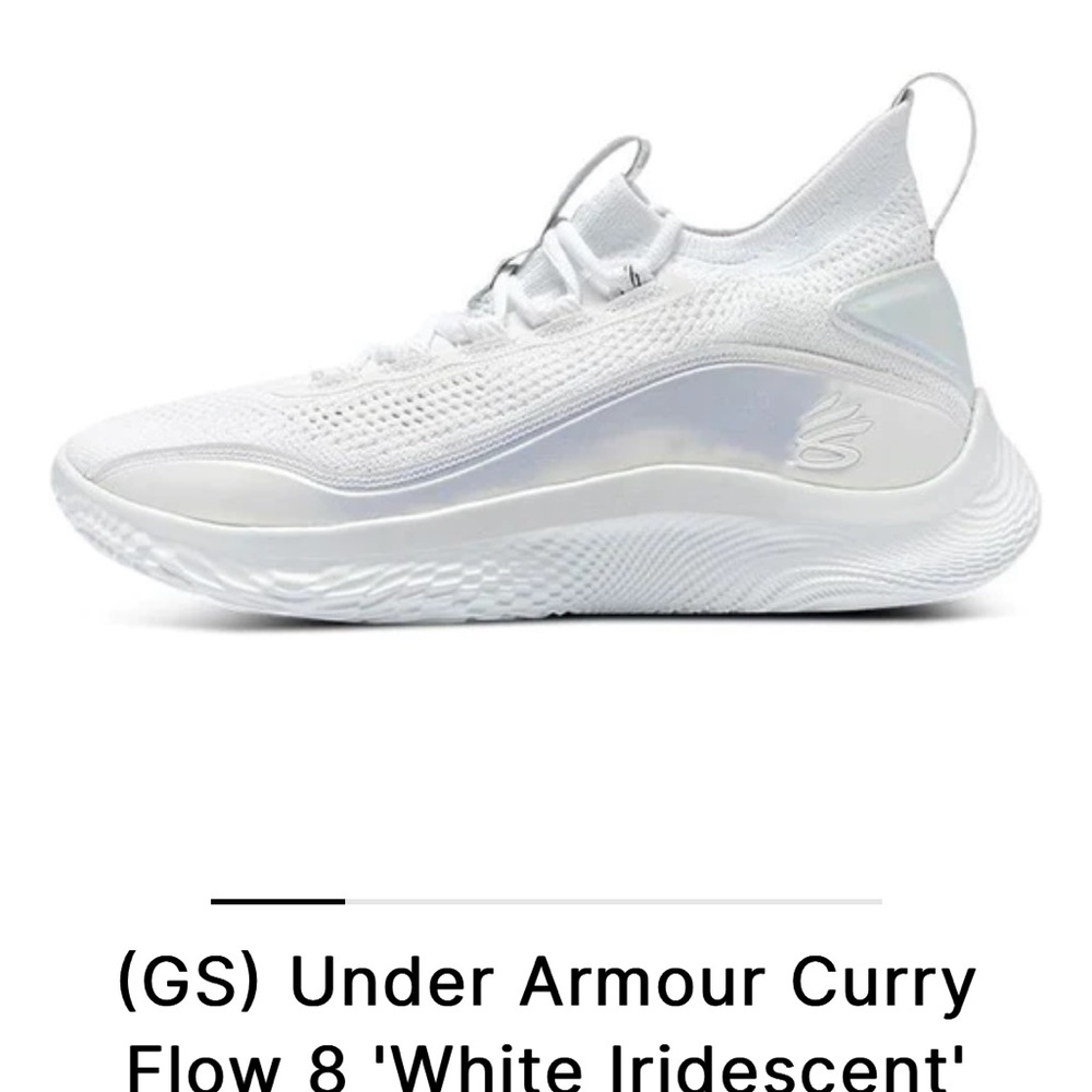 (GS) Under Armour Curry Flow 8 'White Iridescent' 3024423-104